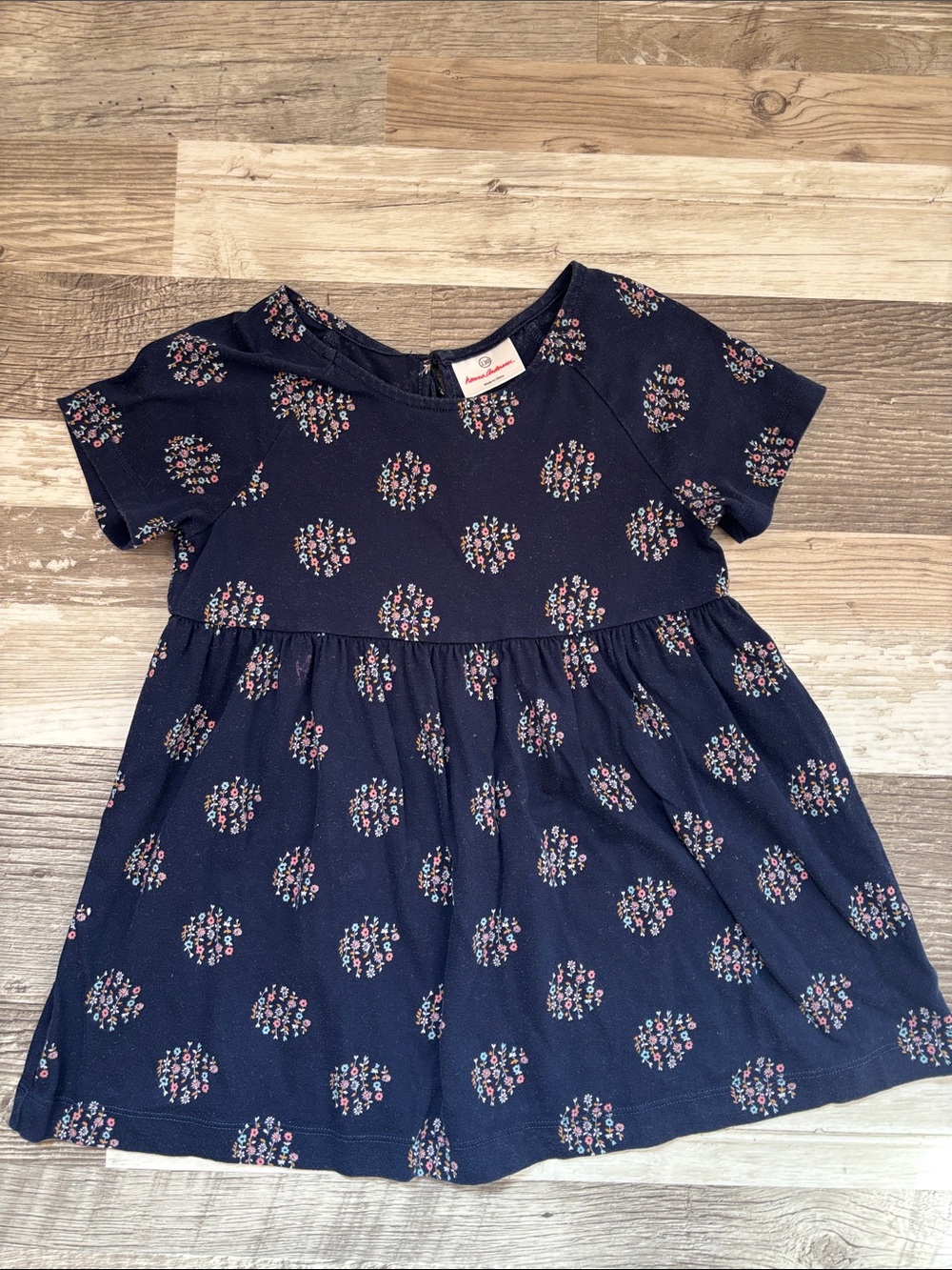 Hanna Andersson Navy Floral Short Sleeve Tunic